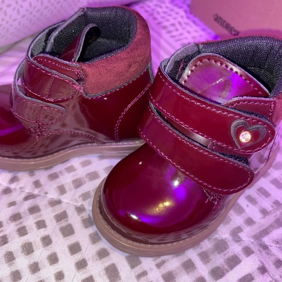 Burgundy toddler boots - Picture 2 of 2